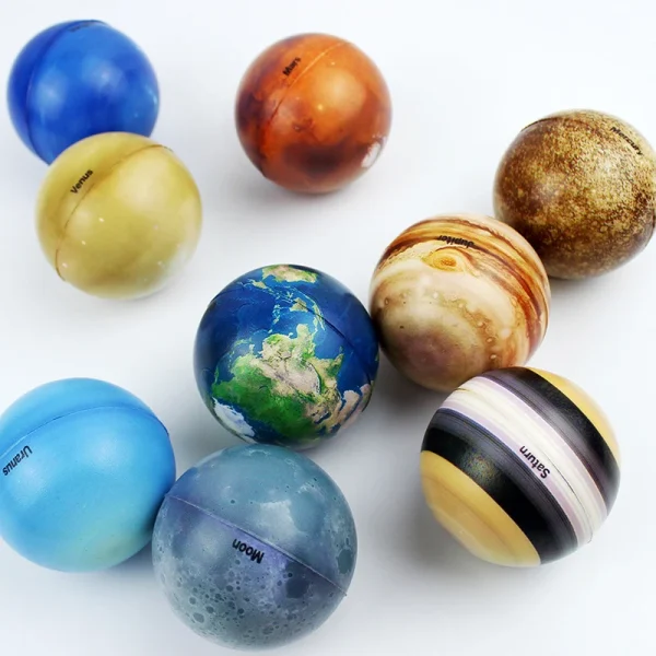 Children Eight Planets Bouncy Ball Montessori Toys Moon Solar System Education Science Learning Sensory Game Toys Teaching Aids - Image 3