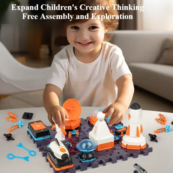 STEAM Electronic Building Blocks DIY Science Experiment Kit Simulated Circuit Assembly Toy Basic Electrical Knowledge Education - Image 5