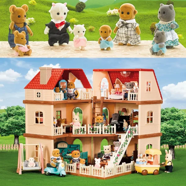 1/12 Dollhouse Furniture Family House Villa Simulate Forest Rabbit Animal Family Miniature Scene Toy Display Furniture Toy Gift - Image 2