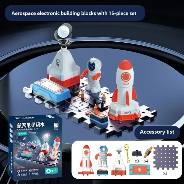 STEAM Electronic Building Blocks DIY Science Experiment Kit Simulated Circuit Assembly Toy Basic Electrical Knowledge Education - Image 2
